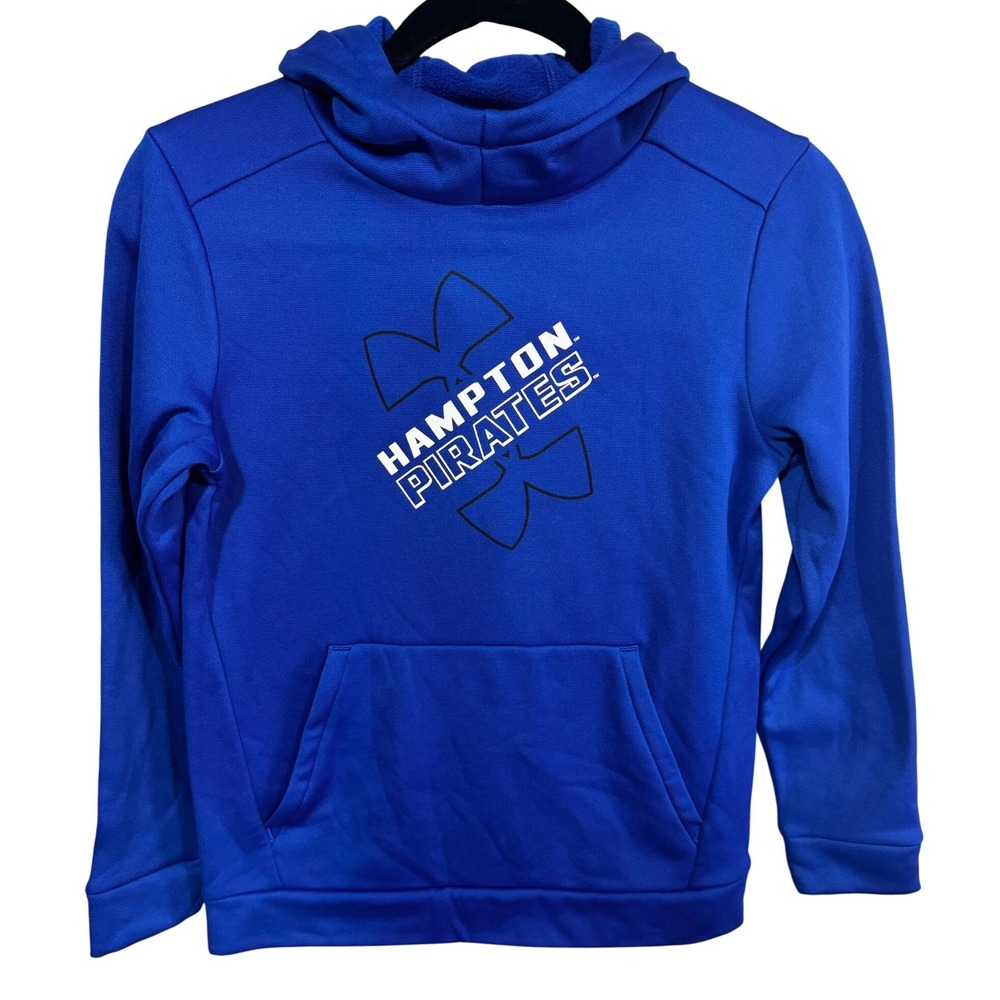 Under Armour Kids YMD Blue Hoodie Hampton Pirates Collegiate Loose Fit